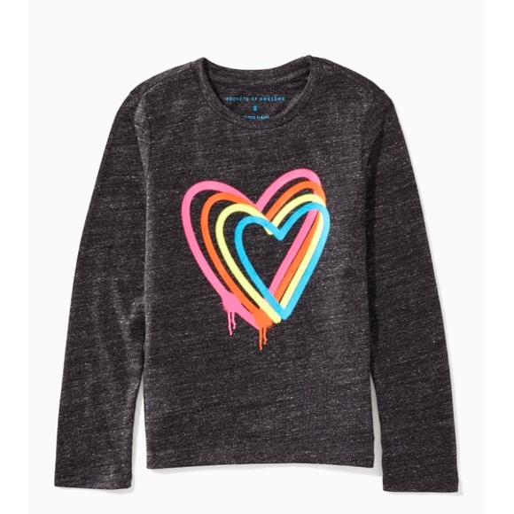 ⭐️🚀 Rockets of Awesome Rainbow heart tee - Picture 4 of 4